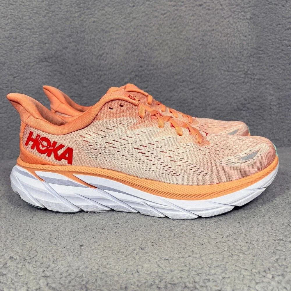 Hoka One One Clifton 8 Womens Size 11 Running Shoes Sneakers Cantaloupe 1119394